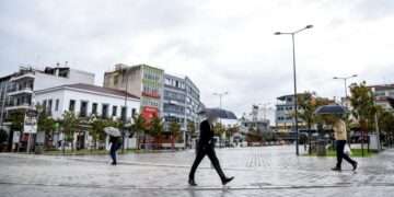 Βροχή στη Λαμία (φωτ.: EUROKINISSI/Νάσος Σιμόπουλος)