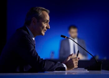Συνέντευξη Tύπου του Κυριάκου Μητσοτάκη στο πλαίσιο της 87ης Διεθνούς Έκθεσης Θεσσαλονίκης (φωτ.: Γραφείο Τύπου Πρωθυπουργού / Δημήτρης Παπαμήτσος)
