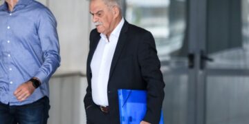 Ο πρώην υπουργός Πολιτικής Προστασίας Νίκος Τόσκας ενώ προσέρχεται στο δικαστήριο (φωτ.: EUROKINISSI/Γιάννης Παναγόπουλος)