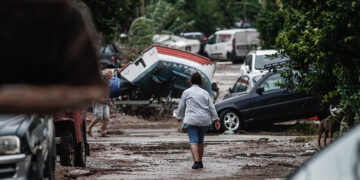 Καταστροφές από την κακοκαιρία «Daniel» στη Μηλίνα Πηλίου
(φωτ.: EUROKINISSI / Θανάσης Καλλιάρας)