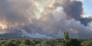 Αναζωπύρωση στη Λευκίμμη Σουφλίου (φωτ.: Facebook / Προβατώνας Έβρου)