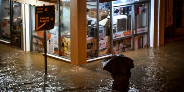 Η κακοκαιρία «Elias» χτυπά τον Βόλο (φωτ.: EUROKINISSI / Βασίλης Οικονόμου)