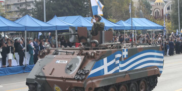 Στρατιωτική παρέλαση για την εθνική επέτειο της 28ης Οκτωβρίου στη Θεσσαλονίκη (φωτ.: ΜΟΤΙΟΝΤΕΑΜ / Βασίλης Βερβερίδης)