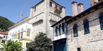 Άποψη από τις Καρυές στο Άγιο Όρος (φωτ.: ΜΟΤΙΟΝΤΕΑΜ/Βασίλης Βερβερίδης)