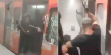 Καρέ από βίντεο που ανέβηκαν στα social media και δείχνουν τα επεισόδια στο σταθμό Μοναστηράκι