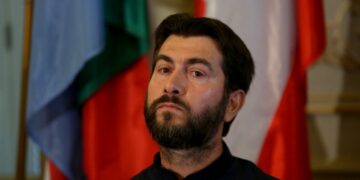 Ο πατήρ Αντώνιος από την «Κιβωτό του Κόσμου», κατά τη διάρκεια εκδήλωσης το 2018 (φωτ.: ΑΠΕ-ΜΠΕ/Ορέστης Παναγιώτου)