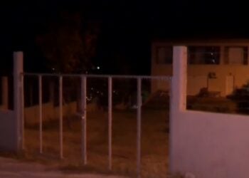 Το σπίτι της 50χρονης στη Νεοχωρούδα στο οποίο δέχθηκε την επίθεση των σκυλιών (φωτ.: Video/Glomex/ERT)