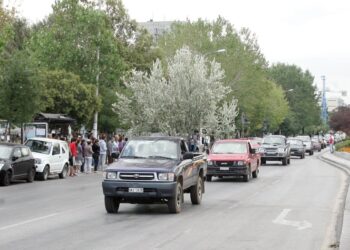 Στιγμιότυπο από παλιότερη διαμαρτυρία ελαιοπαραγωγών της Χαλκιδικής στους δρόμους της Θεσσαλονίκης (φωτ. αρχείου: MOTIONTEAM/Βασίλης Βερβερίδης)