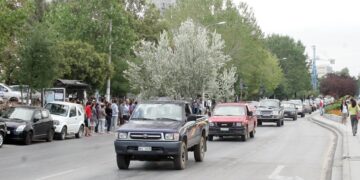 Στιγμιότυπο από παλιότερη διαμαρτυρία ελαιοπαραγωγών της Χαλκιδικής στους δρόμους της Θεσσαλονίκης (φωτ. αρχείου: MOTIONTEAM/Βασίλης Βερβερίδης)