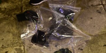 Ευρήματα της ΕΛΑΣ από το σημείο των συγκρούσεων (φωτ.: EUROKINISSI / Γιώργος Ματθαίος)