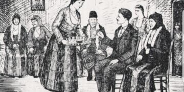 Σκίτσο με ποντιακό παρακάθ' (φωτ.: facebook/Ένωση Ποντίων Πιερίας)