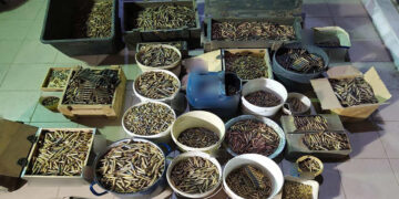 Οι σφαίρες που βρέθηκαν στο σπίτι του ζευγαριού στη Φλώρινα (φωτ.: Τμήμα Ασφάλειας Φλώρινας)