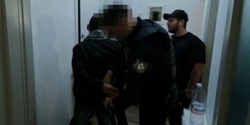 Στιγμιότυπο από τη σύλληψη του 43χρονου (φωτ.: Youtube)