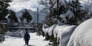 Χιόνια στο Διόνυσο της Αττικής το 2023 (φωτ. αρχείου: EUROKINISSI/Μιχάλης Καραγιάννης)