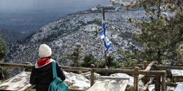 Χιονισμένη για μία ακόμη φορά η Πάρνηθα (φωτ.: EUROKINISSI/Μιχάλης Καραγιάννης)