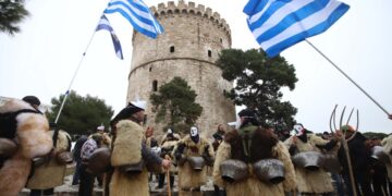 Χαρακτηριστικό στιγμιότυπο από το 5ο Ευρωπαϊκό Φεστιβάλ Κωδωνοφορίας, το 2019 (φωτ.: ΜΟΤΙΟΝΤΕΑΜ/Γιώργος Κωνσταντινίδης)