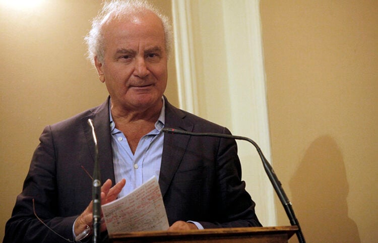 Ο Μιχάλης Χαραλαμπίδης στην εκδήλωση  «Το Ποντιακό ως Ευρωπαϊκό Ζήτημα», που έγινε το 2016 από τον ΔΣΑ (φωτ.: EUROKINISSI / Χρήστος Μπόνης)