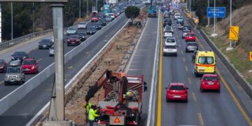 Έργα για την κατασκευή του Fly Over στην περιφερειακή οδό της Θεσσαλονίκης (φωτ.: ΜΟΤΙΟΝΤΕΑΜ/Βασίλης Βερβερίδης)