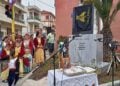 Στιγμιότυπο από τα αποκαλυπτήρια του μνημείου για τη Γενοκτονία των Ποντίων στα Χανιά, το 2024 (φωτ.: Facebook / Σύλλογος Ποντίων Χανίων Παναγία Σουμελά)