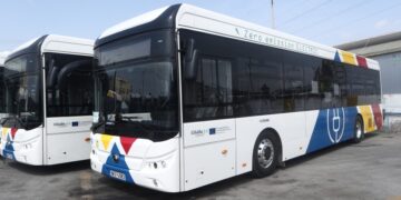 Ηλεκτρικά λεωφορεία στο αμαξοστάσιο του ΟΑΣΘ (φωτ.: ΜΟΤΙΟΝΤΕΑΜ/Βασίλης Βερβερίδης)