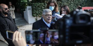 Ο Νίκος Μιχαλολιάκος σε παλιότερο στιγμιότυπο, ενώ κάνει δηλώσεις στους δημοσιογράφους (φωτ.: EUROKINISSI/Σωτήρης Δημητρόπουλος)