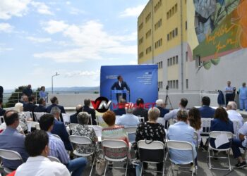 Ο Άδωνις Γεωργιάδης στη διάρκεια των εγκαινίων (φωτ.: verianet.gr)