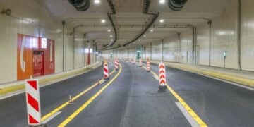 Η σήραγγα μετά τις εργασίες αναβάθμισης (φωτ.: Αυτοκινητόδρομος Αιγαίου)