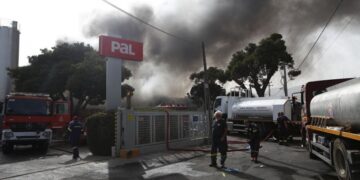 Η είσοδος του εργοστασίου κατασκευής τηγανιών, στην οδό Αιγιδών στο Πανόραμα Κηφισιάς (φωτ.: Σωτήρης Δημητρόπουλος / EUROKINISSI)