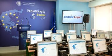 Από την παρουσίαση του συστήματος καταμέτρησης του αποτελέσματος από την Signular Logic (φωτ.: EUROKINISSI/Τατιάνα Μπόλαρη)