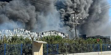 Η φωτιά στη Ριτσώνα (φωτ.: Facebook / Κωνσταντίνος Μιτζιφίρης)