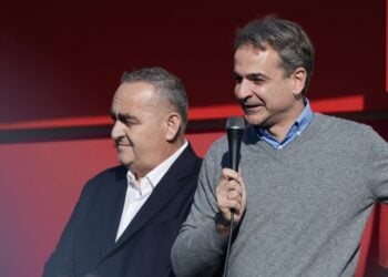 Ο Κυριάκος Μητσοτάκης (δεξιά) με τον Φρέντι Μπελέρη στη Χειμάρρα τον Δεκέμβριο του 2022 (φωτ.: Γραφείο Τύπου Πρωθυπουργού/Δημήτρης Παπαμήτσος)