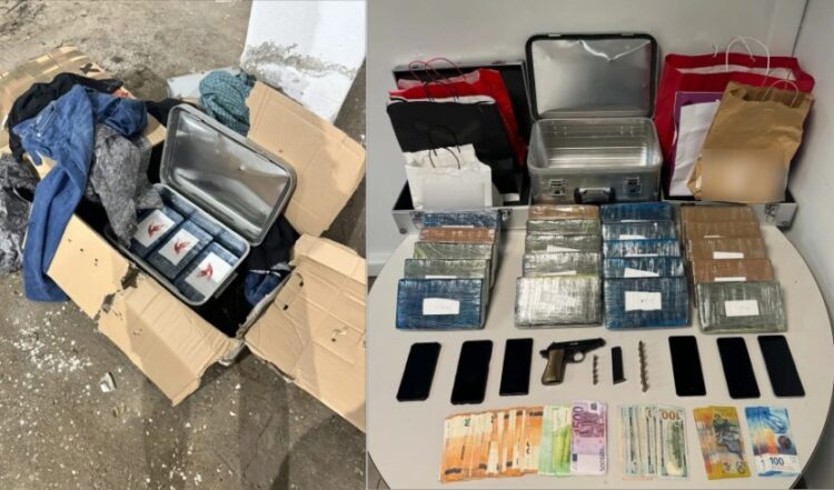 Εκτός από τις ποσότητες ναρκωτικών κατασχέθηκαν όπλα και χρήματα (φωτ.: Γενική Αστυνομική Διεύθυνση Θεσσαλονίκης)