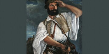 Ο Καπετάν Γκούρας σε πίνακα του Φίλιππου Μαργαρίτη στην Εθνική Πινακοθήκη