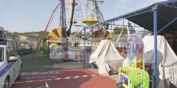 Το λούνα παρκ στο Πευκοχώρι Χαλκιδικής όπου έγινε το δυστύχημα (φωτ.: ertnews.gr)