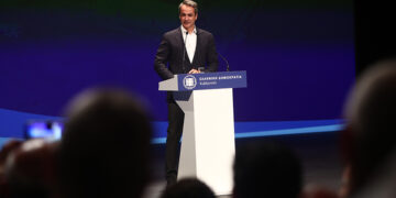 Ομιλία του Κυριάκου Μητσοτάκη σε εκδήλωση με θέμα «Εθνική Στρατηγική για την Περιφερειακή Ανάπτυξη - Παρουσίαση Ψηφιακής Πλατφόρμας erga.gov.gr», στο Μέγαρο Μουσικής Θεσσαλονίκης (φωτ.: ΜΟΤΙΟΝΤΕΑΜ / Βασίλης Βερβερίδης)