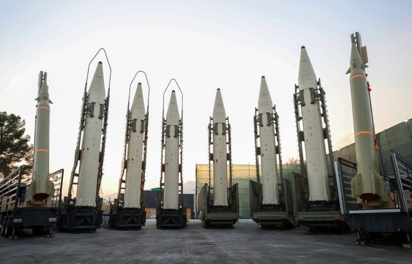 Ιρανικοί βαλλιστικοί πύραυλοι στην Τεχεράνη (φωτ.: ΕΡΑ / Γραφείο Τύπου Ιρανικής Προεδρίας)