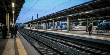 Επιβάτες περιμένουν το τρένο στον σταθμό Λαρίσης (φωτ.: EUROKINISSI/Τατιάνα Μπόλαρη)