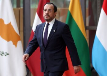 O πρόεδρος της Κυπριακής Δημοκρατίας Νίκος Χριστοδουλίδης στις Βρυξέλλες (φωτ. αρχείου: EPA/Christopher Neundorf)