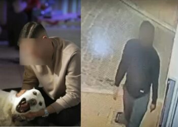 Αριστερά, ο 31χρονος σε φωτογραφία από ανάρτησή του και δεξιά στιγμιότυπο από κάμερα ασφαλείας από το οποίο ταυτοποιήθηκε για την επίθεση σε μια γάτα (φωτ.: glomex)