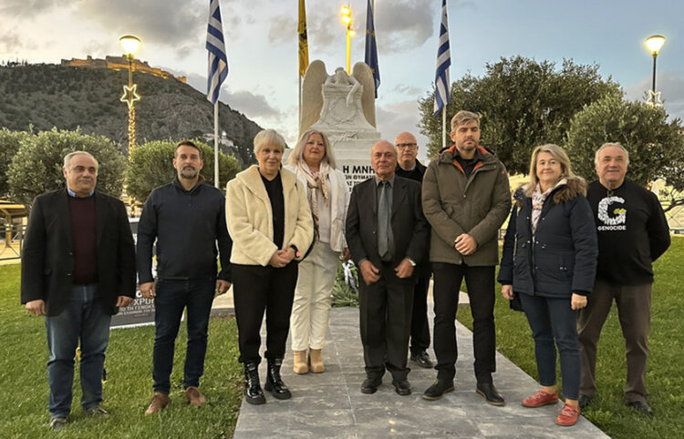 Στιγμιότυπο από την εκδήλωση στο Άργος για την 9η Δεκεμβρίου (φωτ.: ΑΠΕ-ΜΠΕ / Ευάγγελος Μπουγιώτης)