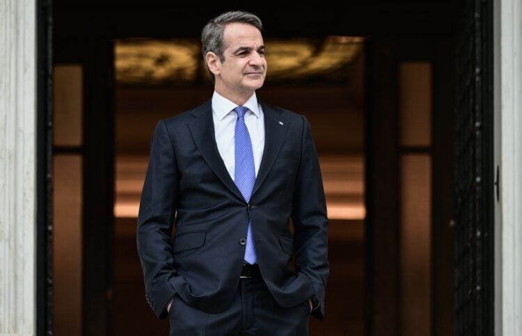 Ο Κυριάκος Μητσοτάκης στο Μέγαρο Μαξίμου (φωτ.: EUROKINISSI/Τατιάνα Μπόλαρη)