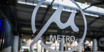 Ο λογότυπος του μετρό Θεσσαλονίκης (φωτ.: ΑΠΕ-ΜΠΕ)