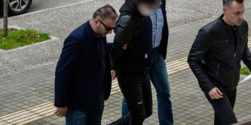 Ο Νορβηγός στα δικαστήρια Θεσσαλονίκης (φωτ.: EUROKINISSI / Κωνσταντίνος Τσακιτζής)