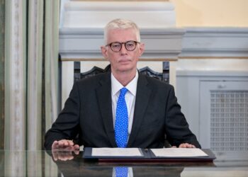 Ο Αρίστος Δοξιάδης την ημέρα της ορκωμοσίας του στο Προεδρικό Μέγαρο (φωτ.: Δήμητρα Κούτρα/EUROKINISSI)