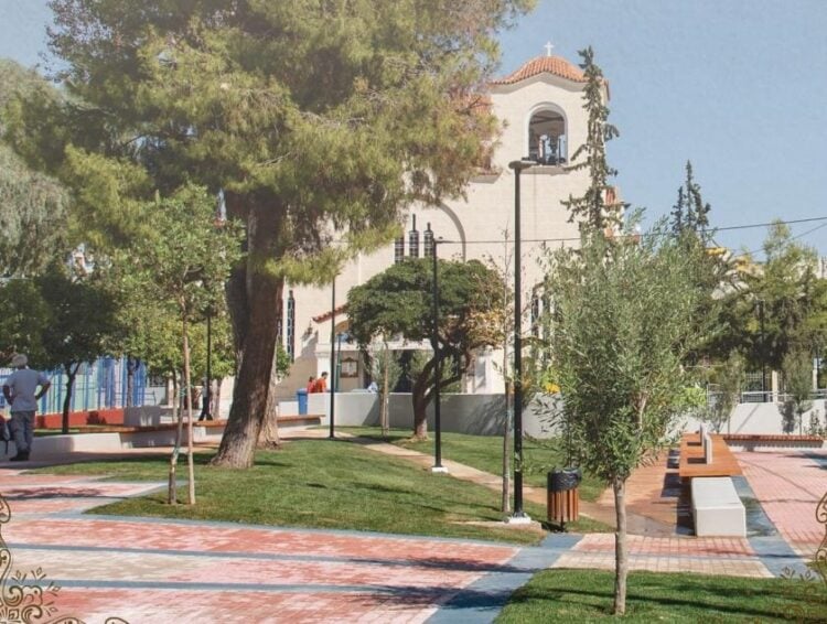Η πλατεία Αγίου Γεωργίου που μετονομάζεται σε πλατεία Αγίου Γεωργίου - Μικρασιατών Αγωνιστών 1821 (πηγή: facebook.com/Αρχοντία Παπαδοπούλου)