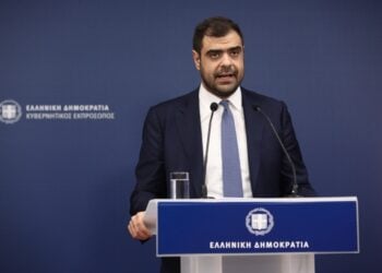Ανακοίνωση του ανασχηματισμού από τον κυβερνητικό εκπρόσωπο Παύλο Μαρινάκη ( φωτ.: Eurokinissi/Γιάννης Παναγόπουλος)
