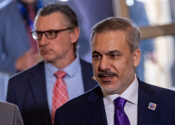 Ο υπουργός Εξωτερικών της Τουρκίας Χακάν Φιντάν στη διάρκεια παλιότερης διάσκεψης του ΝΑΤΟ (φωτ.: EPA/Martin Divisek/Pool)