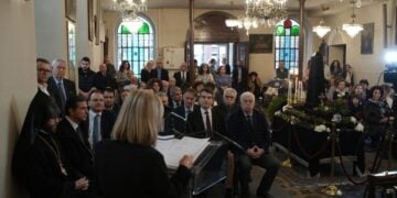 Στις εκδηλώσεις της Περιφέρειας Κεντρικής Μακεδονίας, της Αρμενικής Εθνικής Επιτροπής Ελλάδος και της Αρμενικής Κοινότητας Θεσσαλονίκης για την Ημέρα Μνήμης της Γενοκτονίας των Αρμενίων από την Τουρκία, συμμετείχε σήμερα η Περιφερειάρχης Κεντρικής Μακεδονίας Αθηνά Αηδονά (φωτ.: ΑΠΕ-ΜΠΕ/Περιφέρεια Κεντρικής Μακεδονίας/STR)