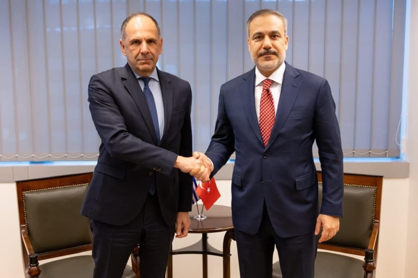 Εικόνα από συνάντηση Γεραπετρίτη-Φιντάν στο περιθώριο της Συνόδου των ΥΠΕΞ του NATO στις Βρυξέλλες (φωτ. αρχείου: x.com/GreeceMFA)