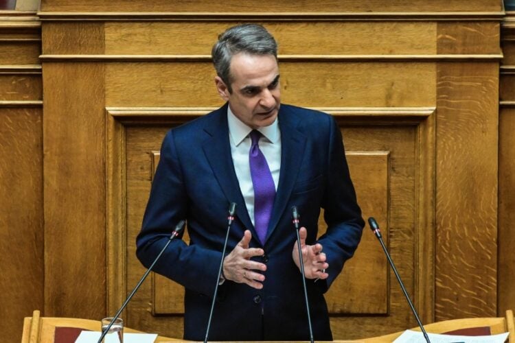 Συζήτηση στην Ολομέλεια της Βουλής, κατόπιν αιτήματος του Πρωθυπουργού Κυριάκου Μητσοτάκη, με αντικείμενο την ενημέρωση του Σώματος για τον προγραμματισμό των αμυντικών εξοπλισμών και την αμυντική πολιτική της χώρας, Τετάρτη 2 Απριλίου 2025 (φωτ.:Eurokinissi/Τατιάνα Μπόλαρη)